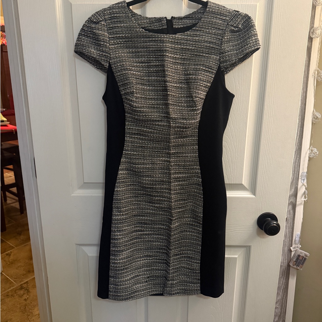 Elegant Black And Gray Women's Dress Moulinette Soeurs Size 10